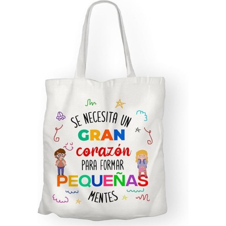 Tote Bag Multiusos con Asas Largas Personalizada Profesora