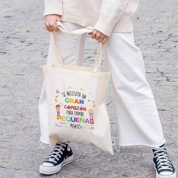 Tote Bag Multiusos con Asas Largas Personalizada Profesora