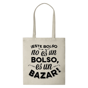 Tote Bag Multiusos Personalizada con Texto "BAZAR"