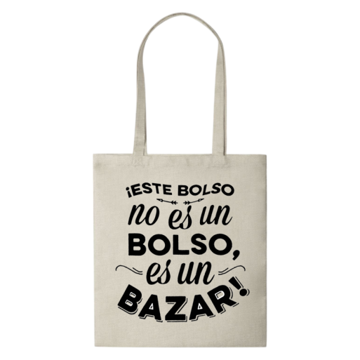 Tote Bag Multiusos Personalizada con Texto "BAZAR"