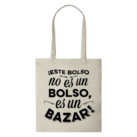 Tote Bag Multiusos Personalizada con Texto "BAZAR"