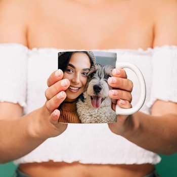 Taza de Cerámica Personalizada con Foto y Texto