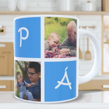 Taza de Cerámica Personalizada PAPÁ con Fotos