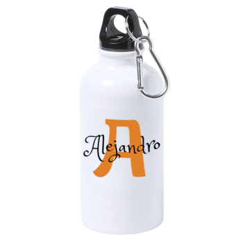 Botella de Aluminio 400ml Personalizada con Inicial y Nombre