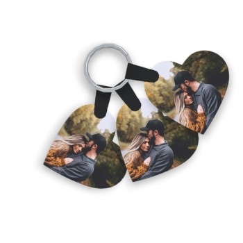 Pack de 3 Llaveros con forma de Corazón Personalizados con Foto