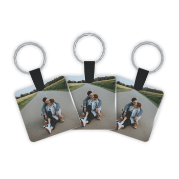 Pack de 3 Llaveros con Forma Cuadrada Personalizados con Foto