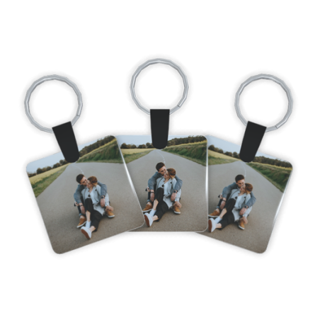 Pack de 3 Llaveros con Forma Cuadrada Personalizados con Foto