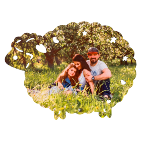 Marco Madera Forma de Oveja de 27x20 Personalizado con Foto