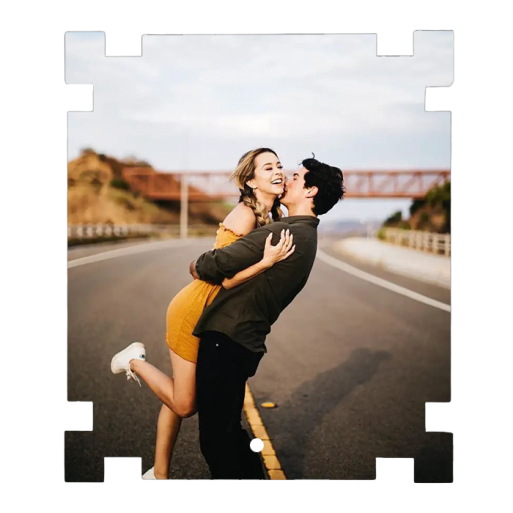 Marco Madera Forma de Cuadrados de 17x20 Personalizado con Foto