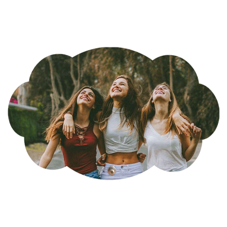 Marco Madera Nube de 27x17 Personalizado con Foto