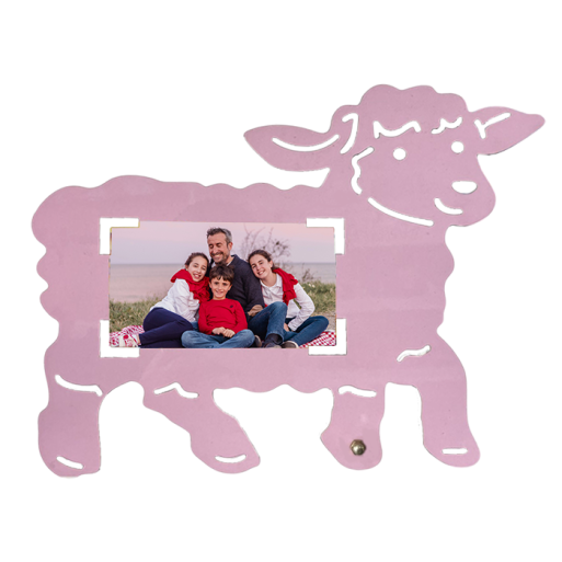 Marco Madera Forma de Cordero de 27x20Personalizado con Foto