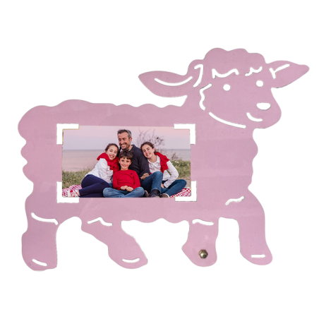 Marco Madera Forma de Cordero de 27x20Personalizado con Foto