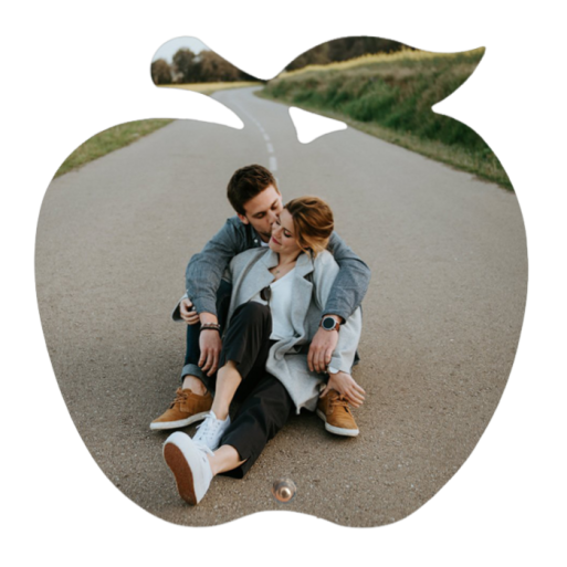 Marco Madera Manzana de 19x20 Personalizado con Foto