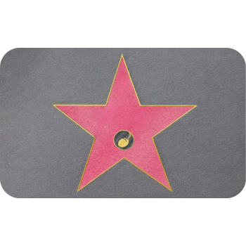 Alfombrilla con base Antideslizante de Ratón Personalizada de Estrella de Hollywood con Texto