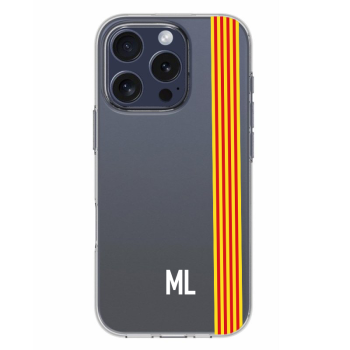 Funda de Gel Personalizada "Cataluña" en Vertical con Iniciales