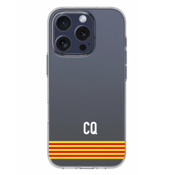 Funda de Gel Personalizada "Cataluña" en Horizontal con Iniciales