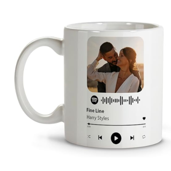 Taza de Cerámica Personalizada "Spotify" con Foto y Texto