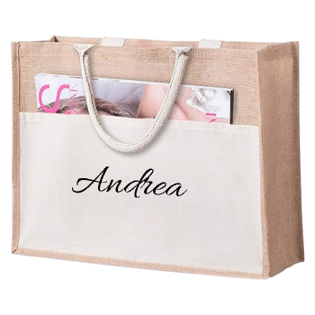 Bolsa Yute Blanca Personalizada con Nombre
