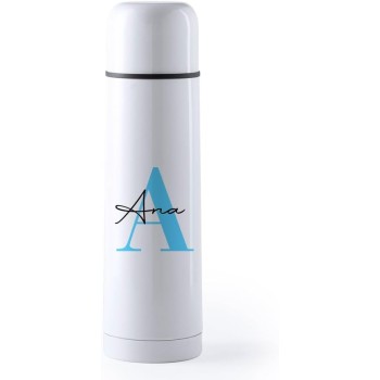 Termo Acero Inoxidable 500ml Personalizado con Inicial y Nombre