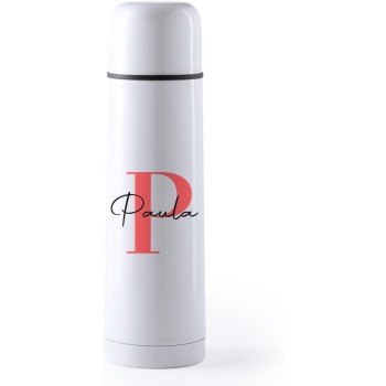 Termo Acero Inoxidable 500ml Personalizado con Inicial y Nombre
