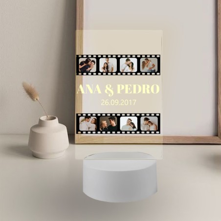 Lámpara con Base LED Personalizada Carrete