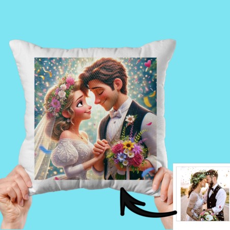 Cojín de 40x40 con Relleno Personalizado con Foto