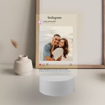 Lámpara con Base LED Personalizada "POST INSTAGRAM"