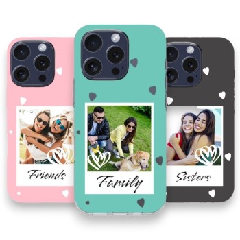 Funda con foto personalizada de corazones en Silicona de Color