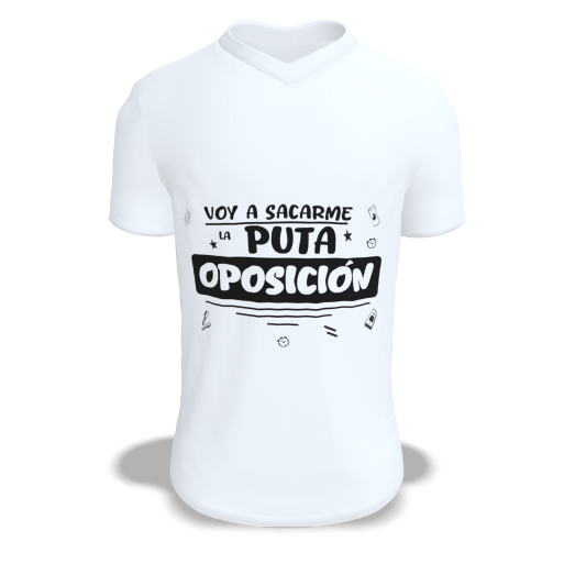Camiseta Blanca Personalizada "Oposición"