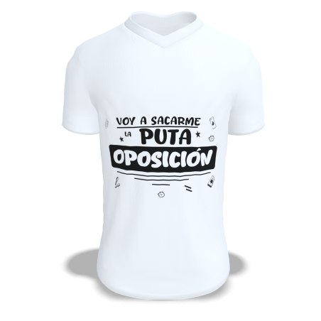 Camiseta Blanca Personalizada "Oposición"