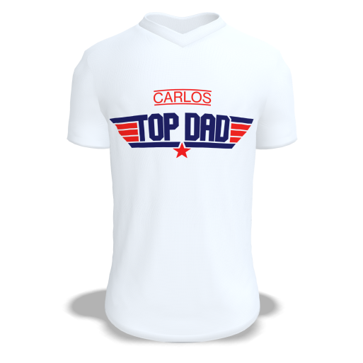 Camiseta Personalizada con Nombre "Top Dad"