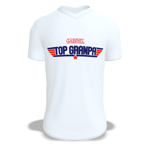 Camiseta Personalizada con Nombre "Top Grandpa"