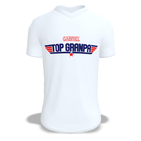 Camiseta Personalizada con Nombre "Top Grandpa"