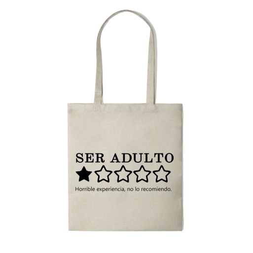Tote Bag Multiusos Personalizado "SER ADULTO..."