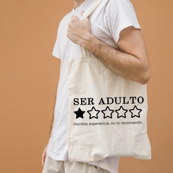 Tote Bag Multiusos Personalizado "SER ADULTO..."