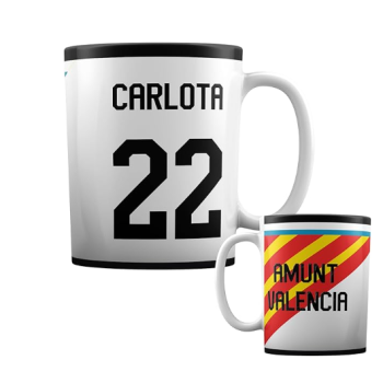 Taza de Cerámica Personalizada del Valencia con Nombre y Número