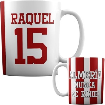 Taza de Cerámica Personalizada del Almería con Nombre y Número