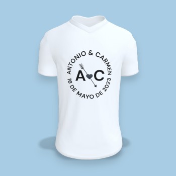 Camiseta de conmemoratoria de boda Personalizada con Texto