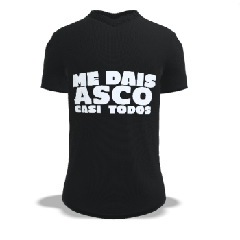 Camiseta Negra Personalizada "Me Dais Asco"