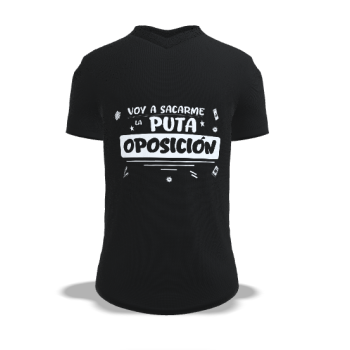 Camiseta Negra Personalizada "Oposición"