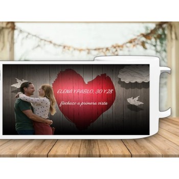 Taza de Cerámica Personalizada "FIRST DATES" con Foto y Texto