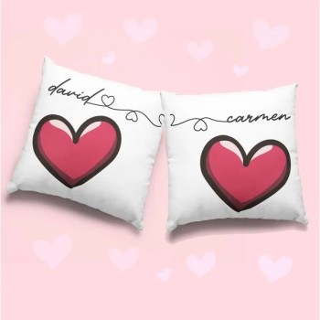 Pack Cojines de 40x40 con Relleno Personalizado para Parejas