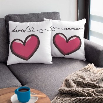 Pack Cojines de 40x40 con Relleno Personalizado para Parejas