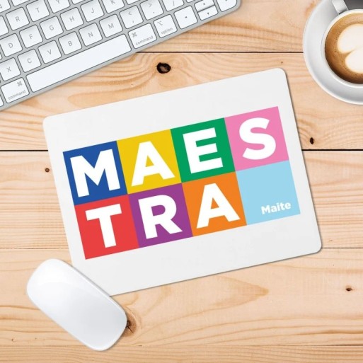 Alfombrilla Rectangular de 22x18 Personalizada "MAESTRA/O"