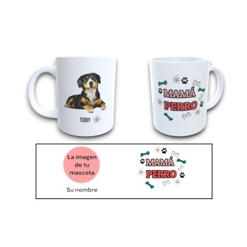 Taza de Cerámica Personalizada "PERRO" con Foto y Texto
