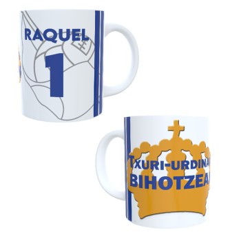 Taza de Cerámica Personalizada del Real Sociedad con Nombre y Número