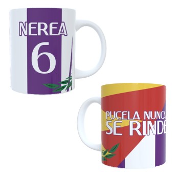 Taza de Cerámica Personalizada del Valladolid con Nombre y Número