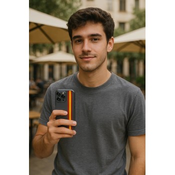 Funda de Gel Personalizada "Bandera España" Vertical con Nombre