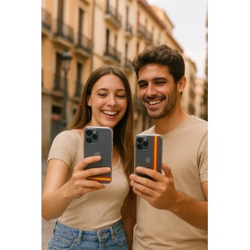 Funda de Gel Personalizada "Bandera España" Vertical con Nombre