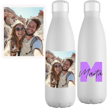 Botella de Acero Inoxidable 700ml Personalizada con Foto y Nombre